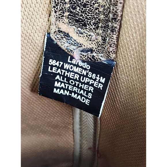 Laredo 5647 Womens Size 6.5 M Scout Square Toe Boots Mid Calf Brown Aztec - Picture 5 of 11